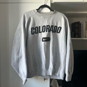 Colorado Buffs Nike Vintage Y2K pullover heavyweight middle swoosh crewneck